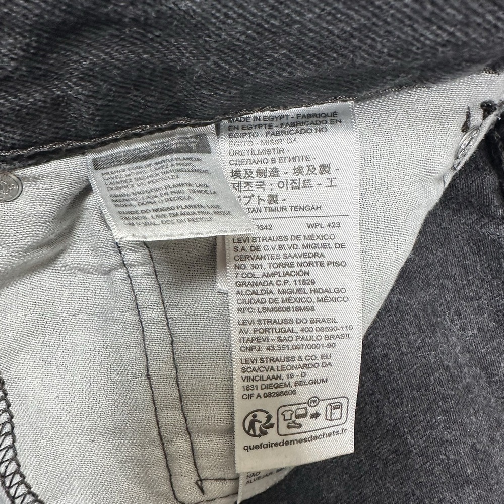 Levis 550 Jeans Mens Size 36x32 Black Denim Relaxed 5-Pocket Work Outdoor - Picture 8 of 10